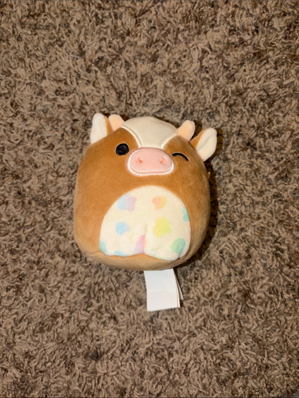 Squishmallow Griella the Cow 4.5” Brown Colored Spots NWOT
